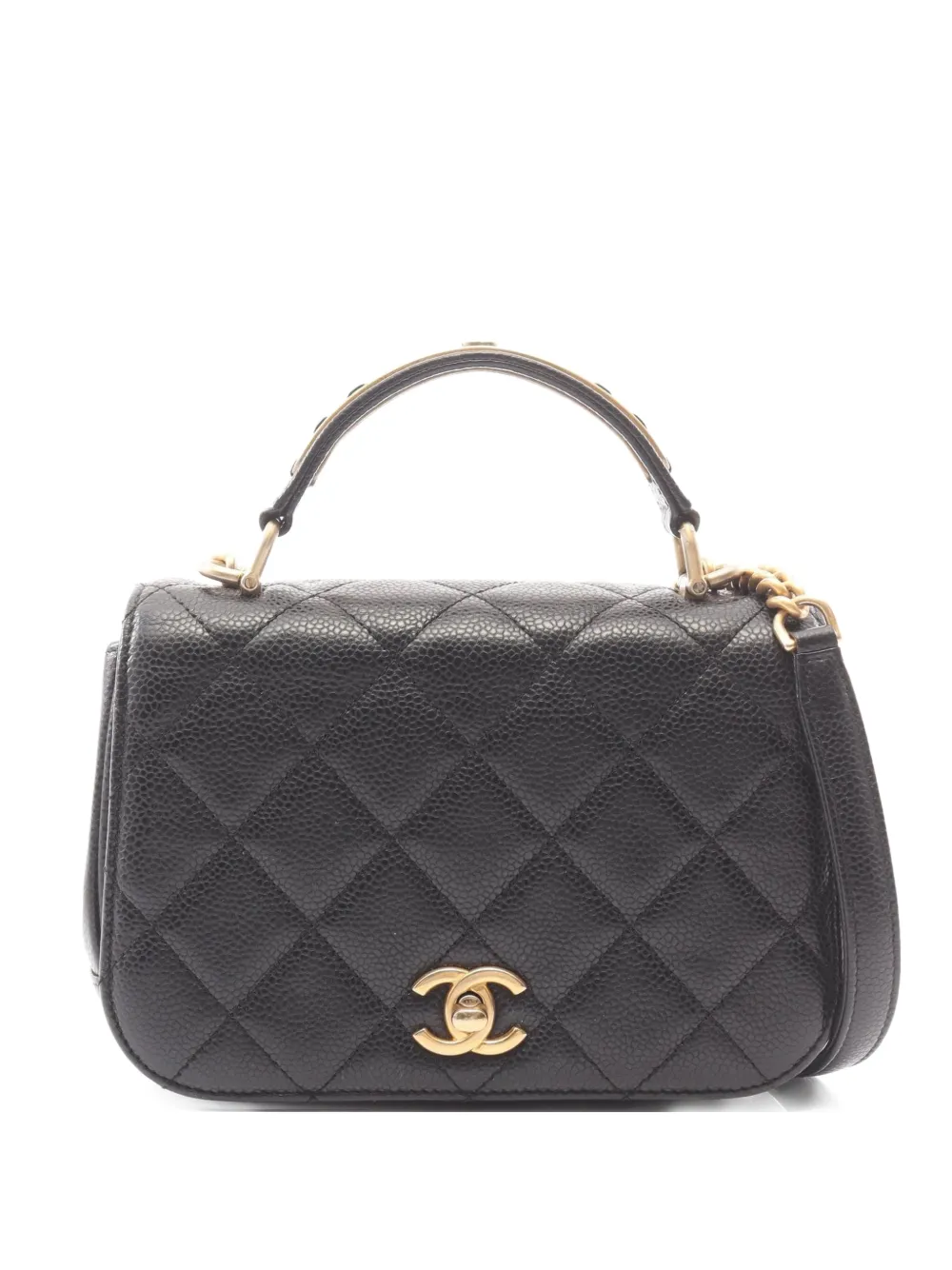 CHANEL Pre-Owned 2017-2018 small Matelassé flap shoulder bag - Nero