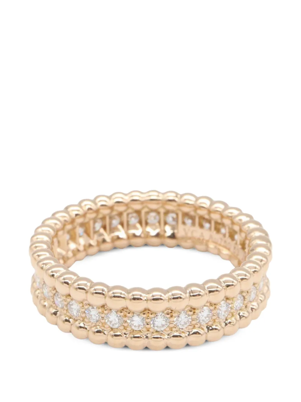 Van Cleef & Arpels Pre-Owned 2010s Perlée diamond ring - Rosa