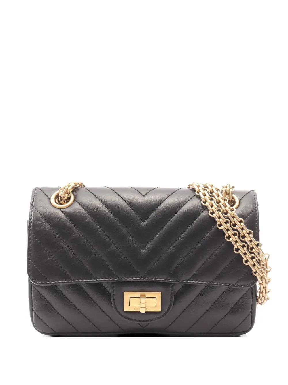 CHANEL Pre-Owned 2021s 2.55 Chevron V-Stitch shoulder bag - Schwarz