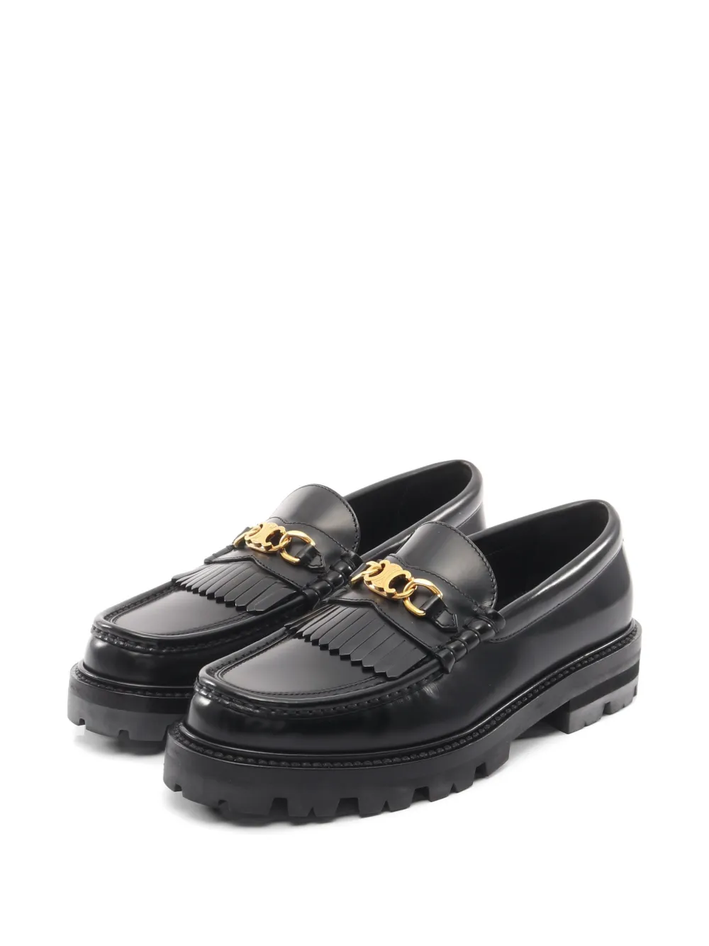 Celine Pre-Owned Margaret Triomphe leather loafers - Black