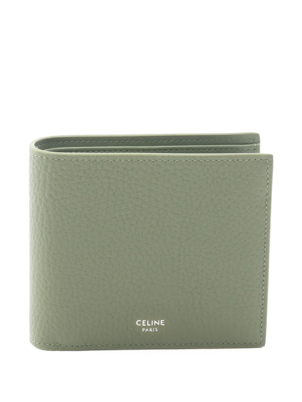 Celine Pre-Owned 2020s grained leather bifold wallet - Verde