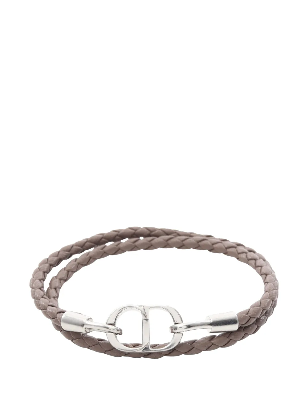 Christian Dior Pre-Owned CD Icon braided bracelet - Argento