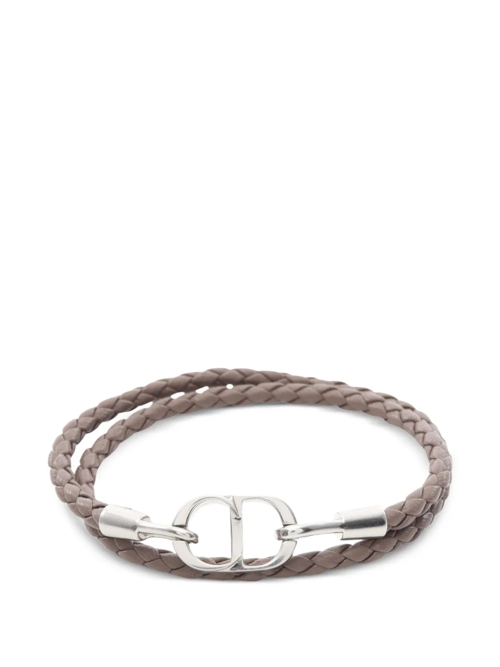 Christian Dior Pre-Owned CD Icon braided bracelet - Argento