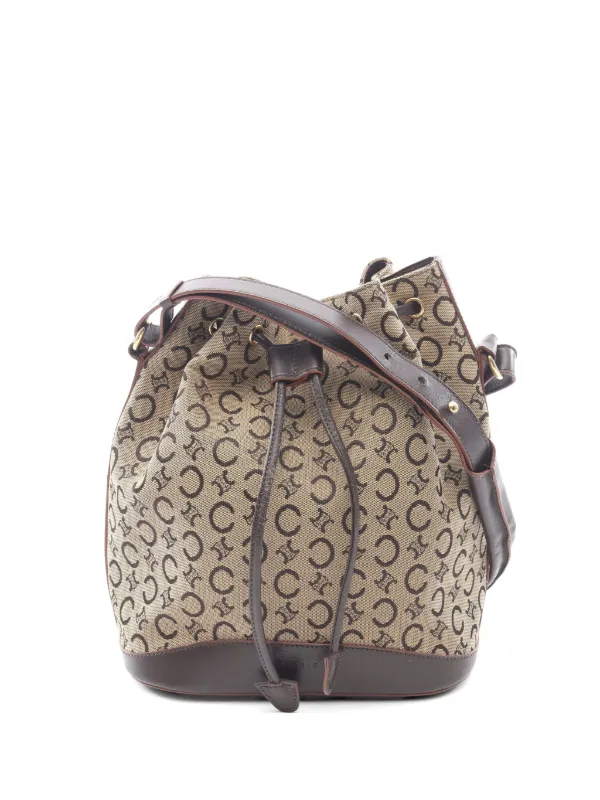 Celine Pre-owned 2000s C Macadam Bucket Bag in Neutrals