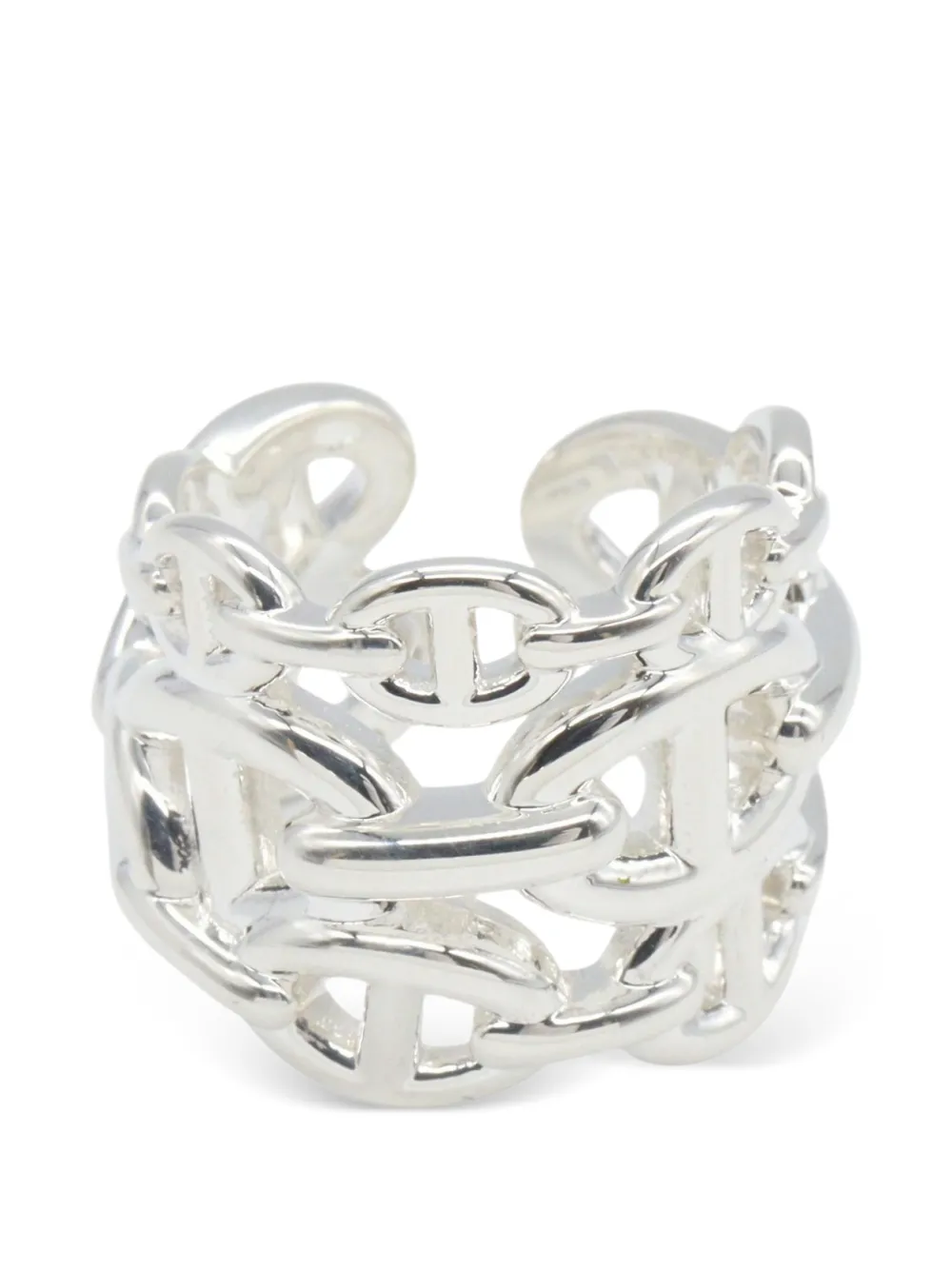 Hermès Pre-Owned 2010s GM Chaîne d'Ancre Enchene ring - Argento