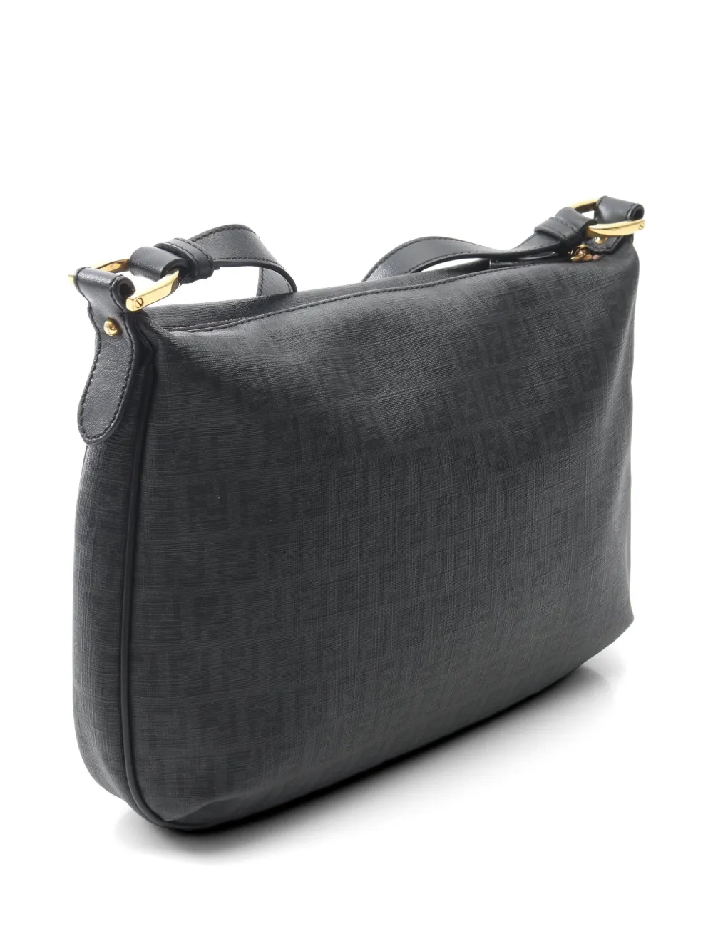Fendi Pre-owned 00s Zucchino Shoulder Bag in Black, view 2