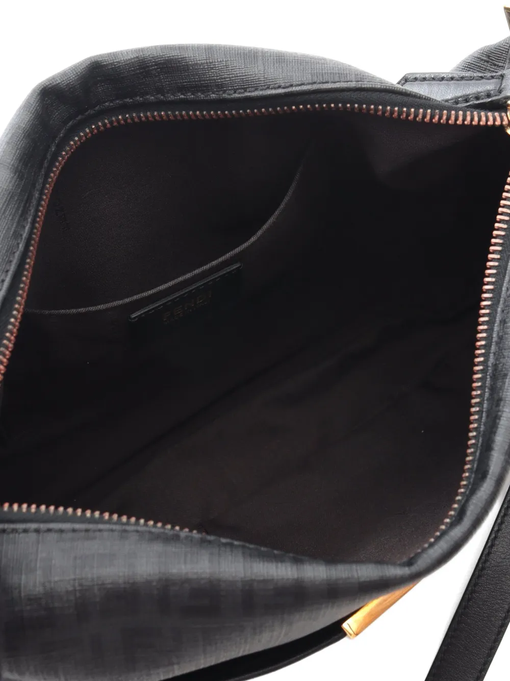 Fendi Pre-owned 00s Zucchino Shoulder Bag in Black, view 3