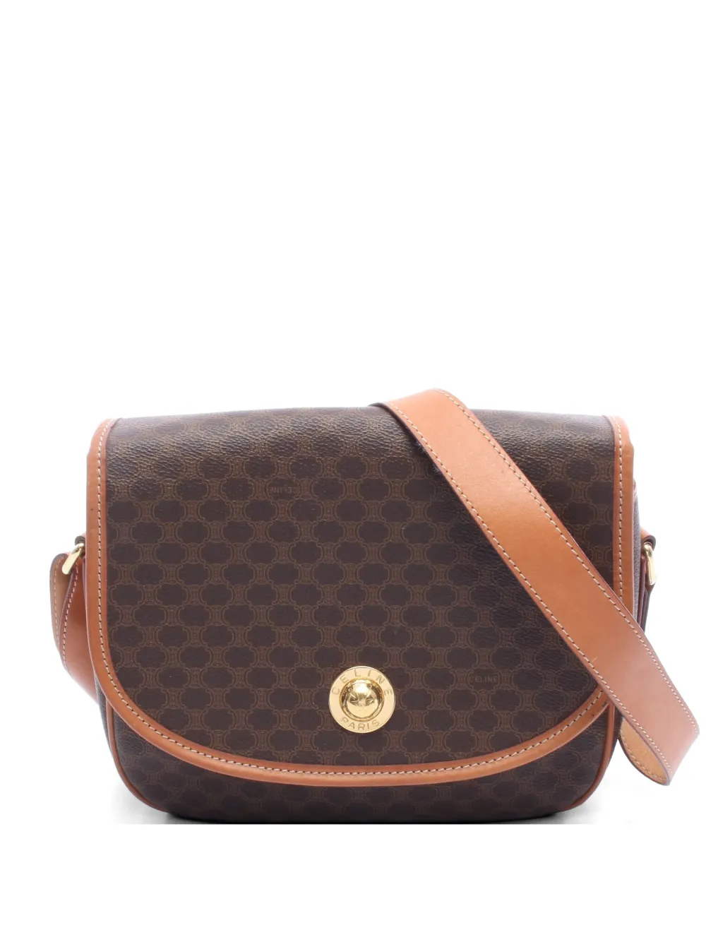Celine Pre-Owned 2000s Macadam star ball shoulder bag - Marrone