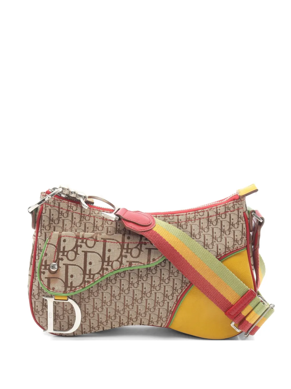 Christian Dior Pre-Owned 2000s Rasta Trotter Saddle crossbody bag - Neutrals