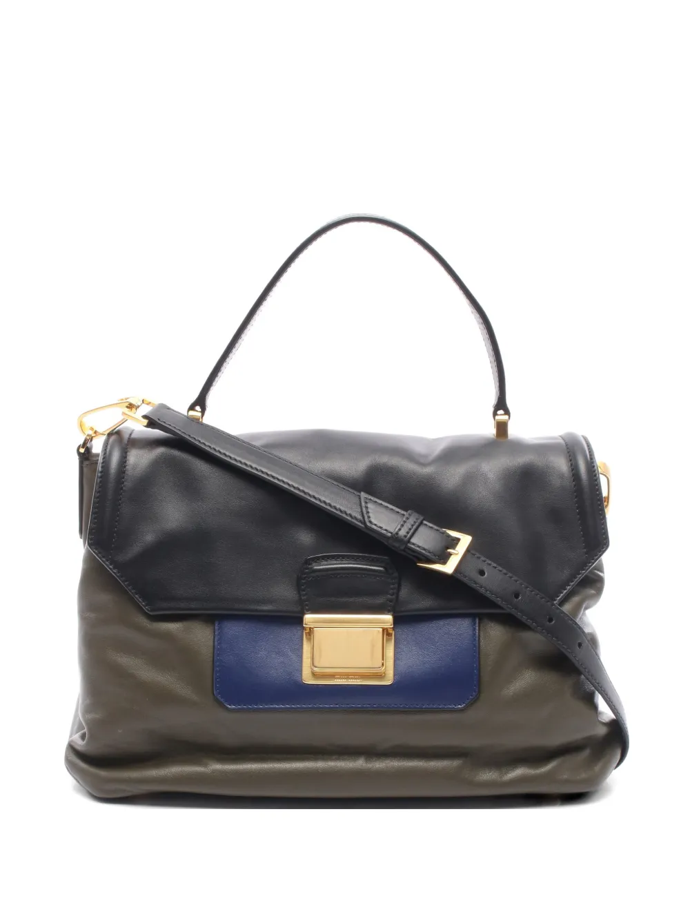 Miu Miu Pre-Owned two-way leather tote bag - Verde