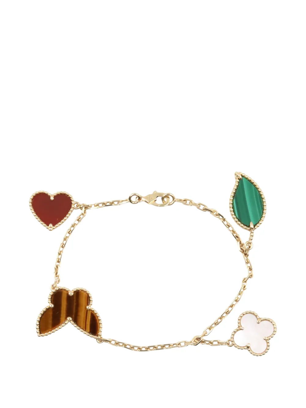 Van Cleef & Arpels Pre-Owned 2010s Lucky Alhambra 4-motif bracelet - Oro