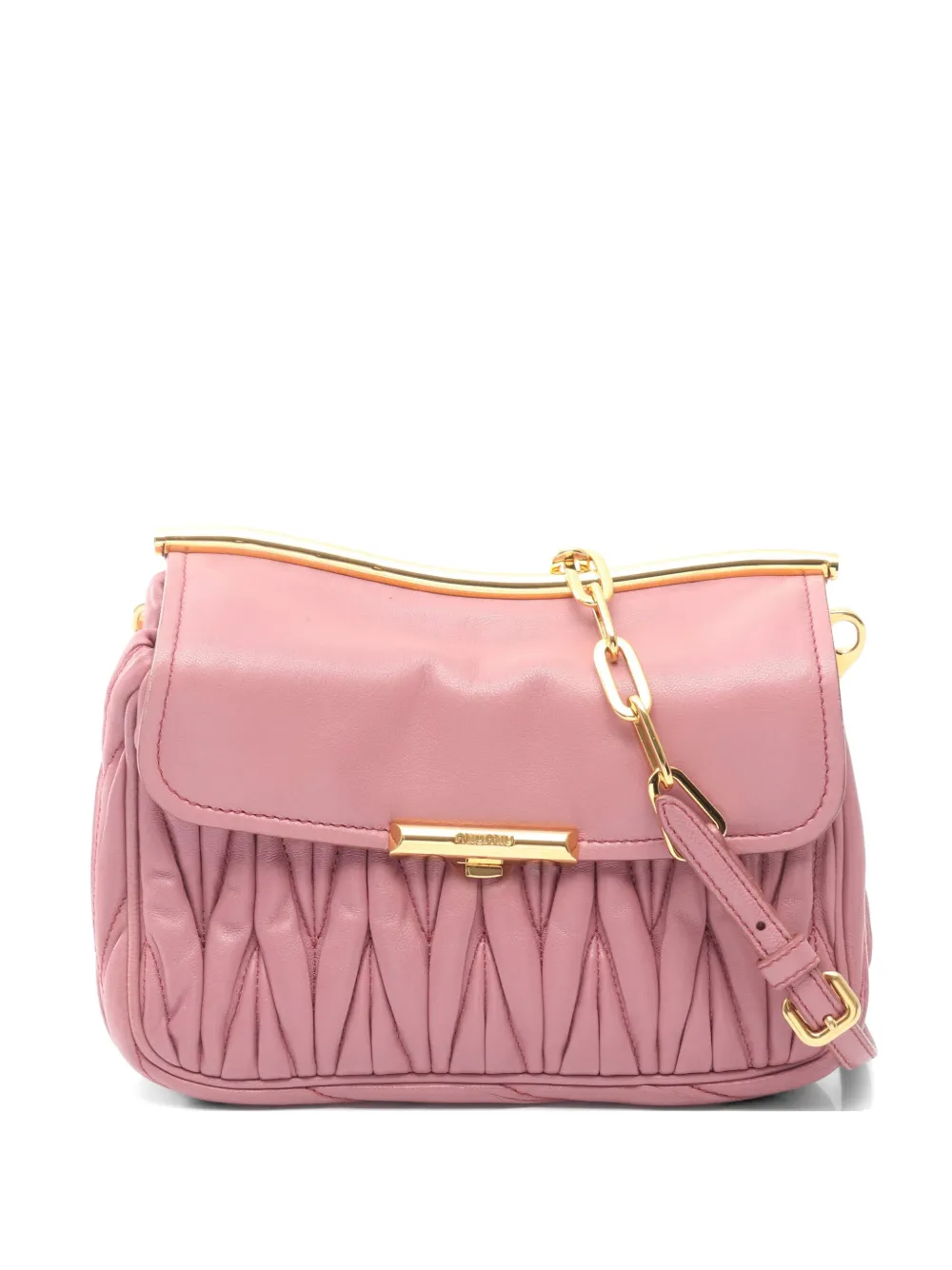 Miu Miu Pre-Owned 2010s matelassé shoulder bag - Rosa