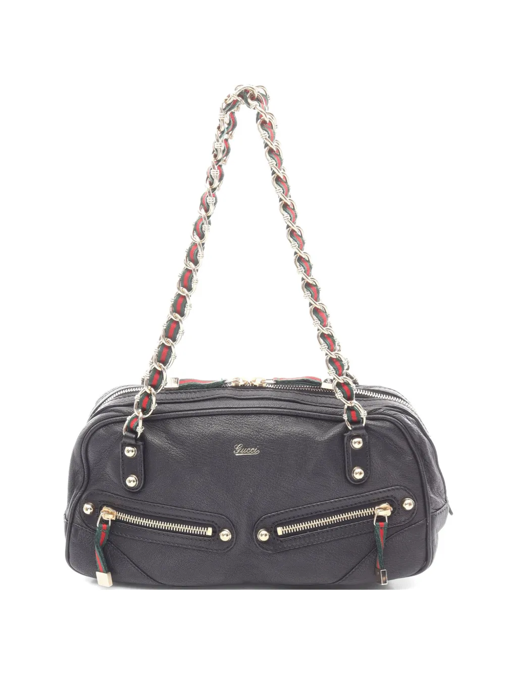 Gucci Pre-Owned Sherry Line chain-link shoulder bag - Nero