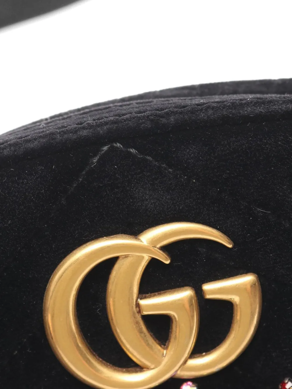 Gucci Pre-owned 10S GG Marmont Rhinestone Belt Bag in Black, view 5