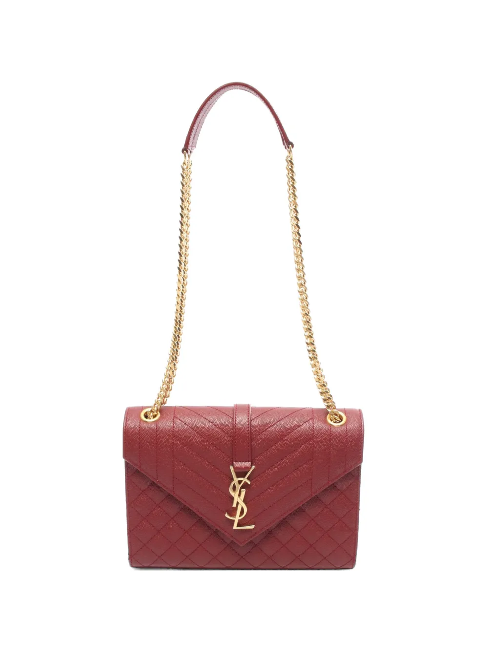 Saint Laurent Pre-Owned 2010s Envelope chain shoulder bag - Red