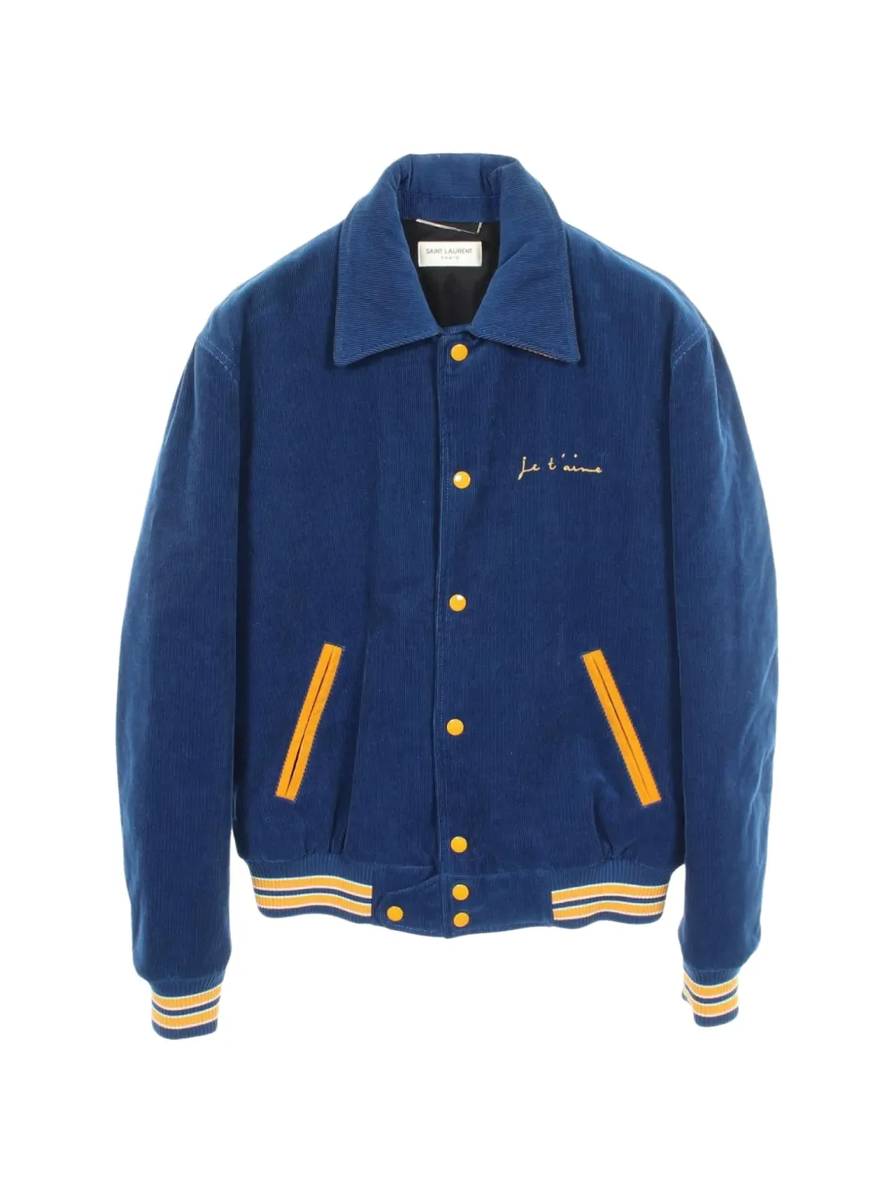 Saint Laurent Pre-Owned 2010s corduroy bomber jacket - Blu
