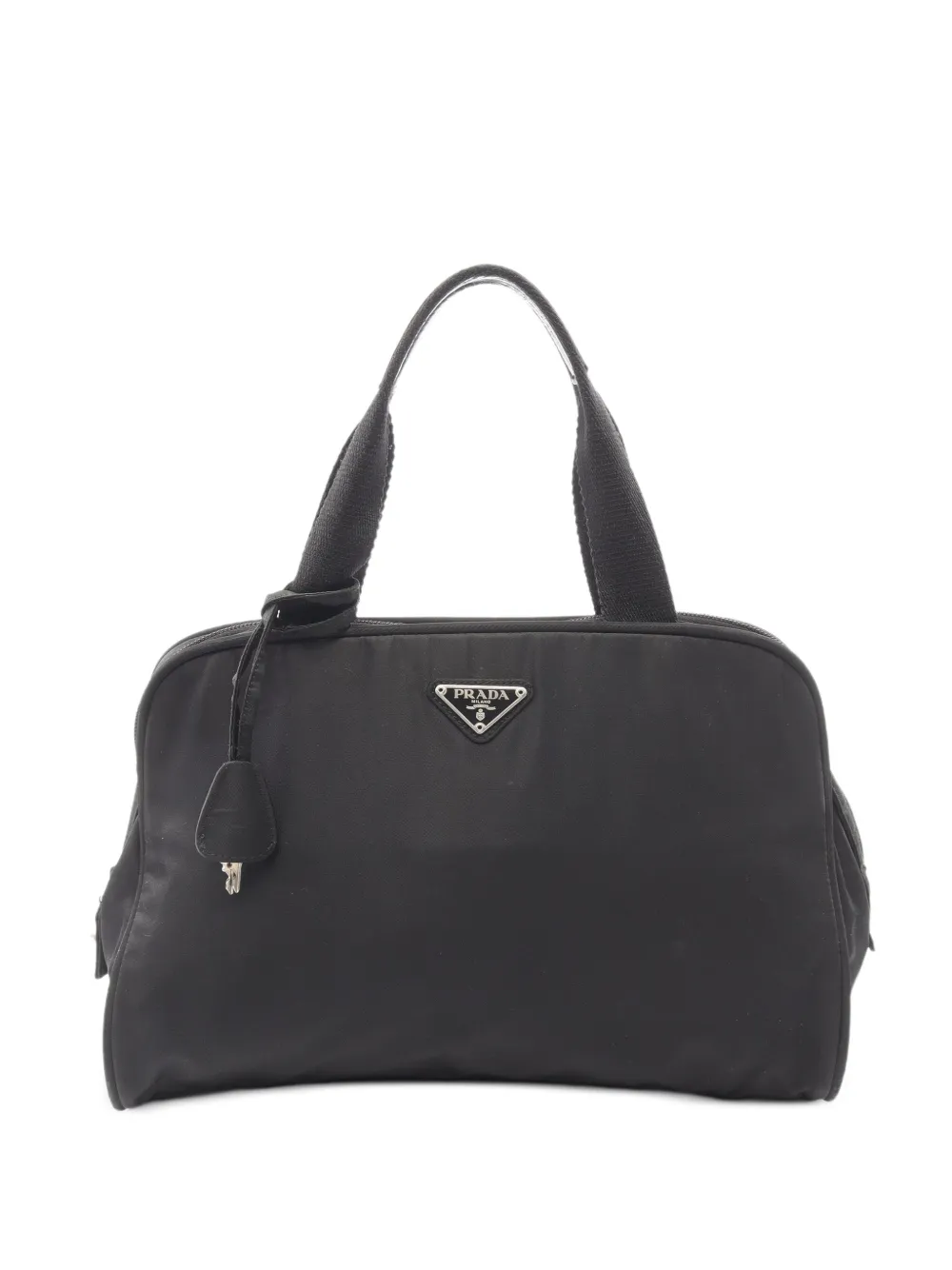 Prada Pre-Owned Re-Nylon leather-trim tote bag - Nero