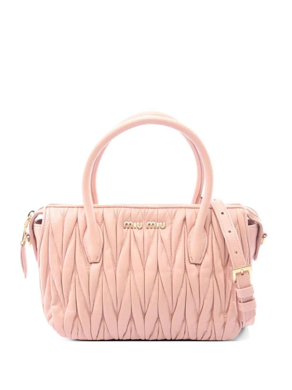 Miu Miu Pre-Owned 2010s matelassé shoulder bag - Rosa