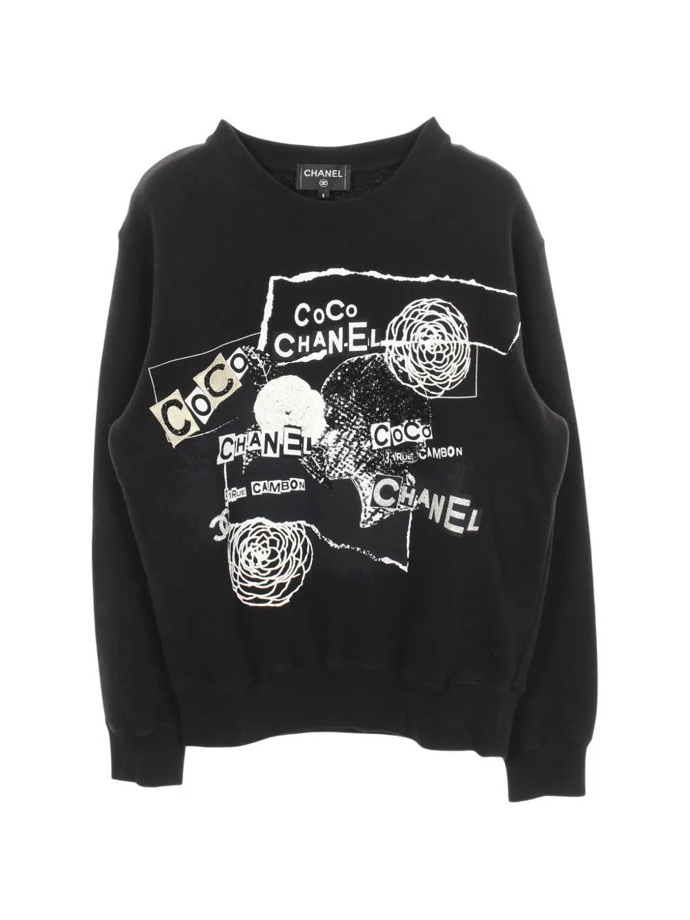CHANEL Pre-Owned 1986-1988 grafitti-printed sweatshit - Black