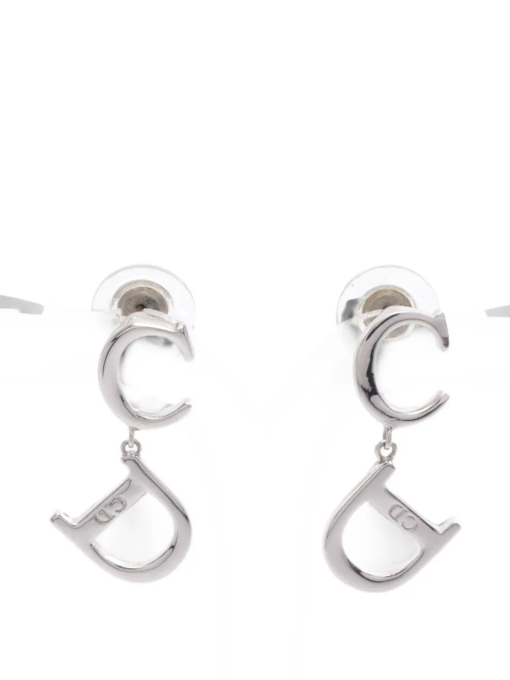 Christian Dior Pre-Owned 2010s CD-logo earrings - Argento