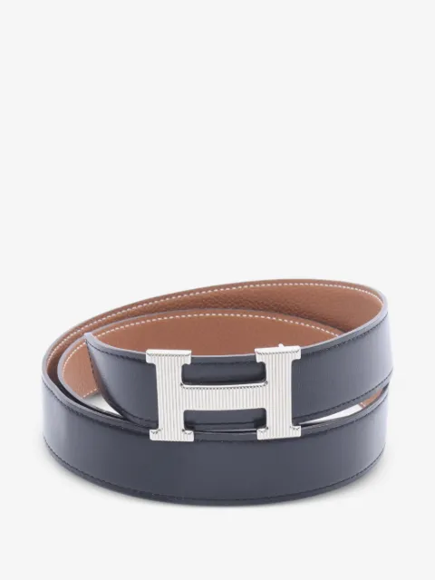 Hermès Pre-Owned 2021 H Strie reversible belt