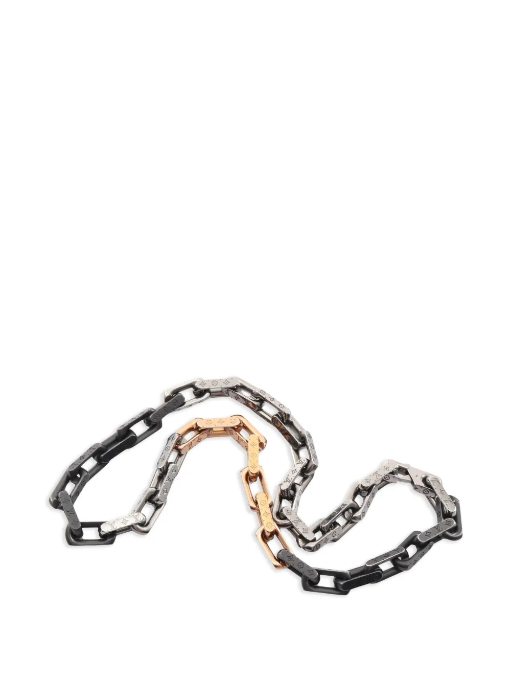 Louis Vuitton Pre-Owned 00s Monogram chain necklace - Nero