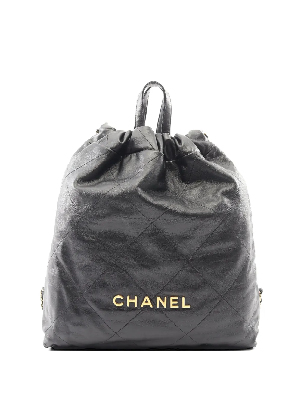 CHANEL Pre-Owned 2021 22 quilted leather backpack - Black