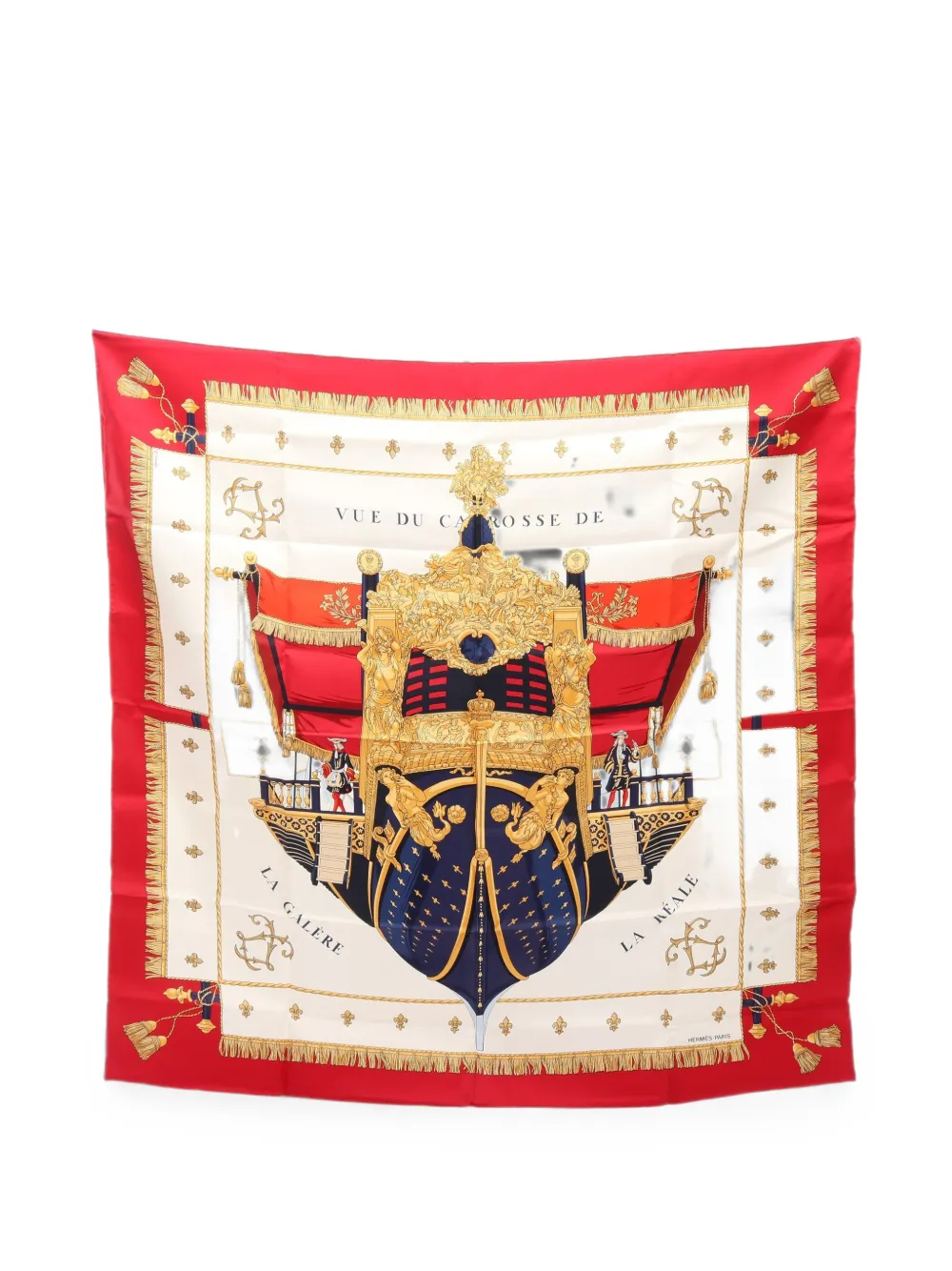 Hermès Pre-Owned 2010s Carré 90 Vue du Carrosse De La Galère La Réale scarf - Toni neutri