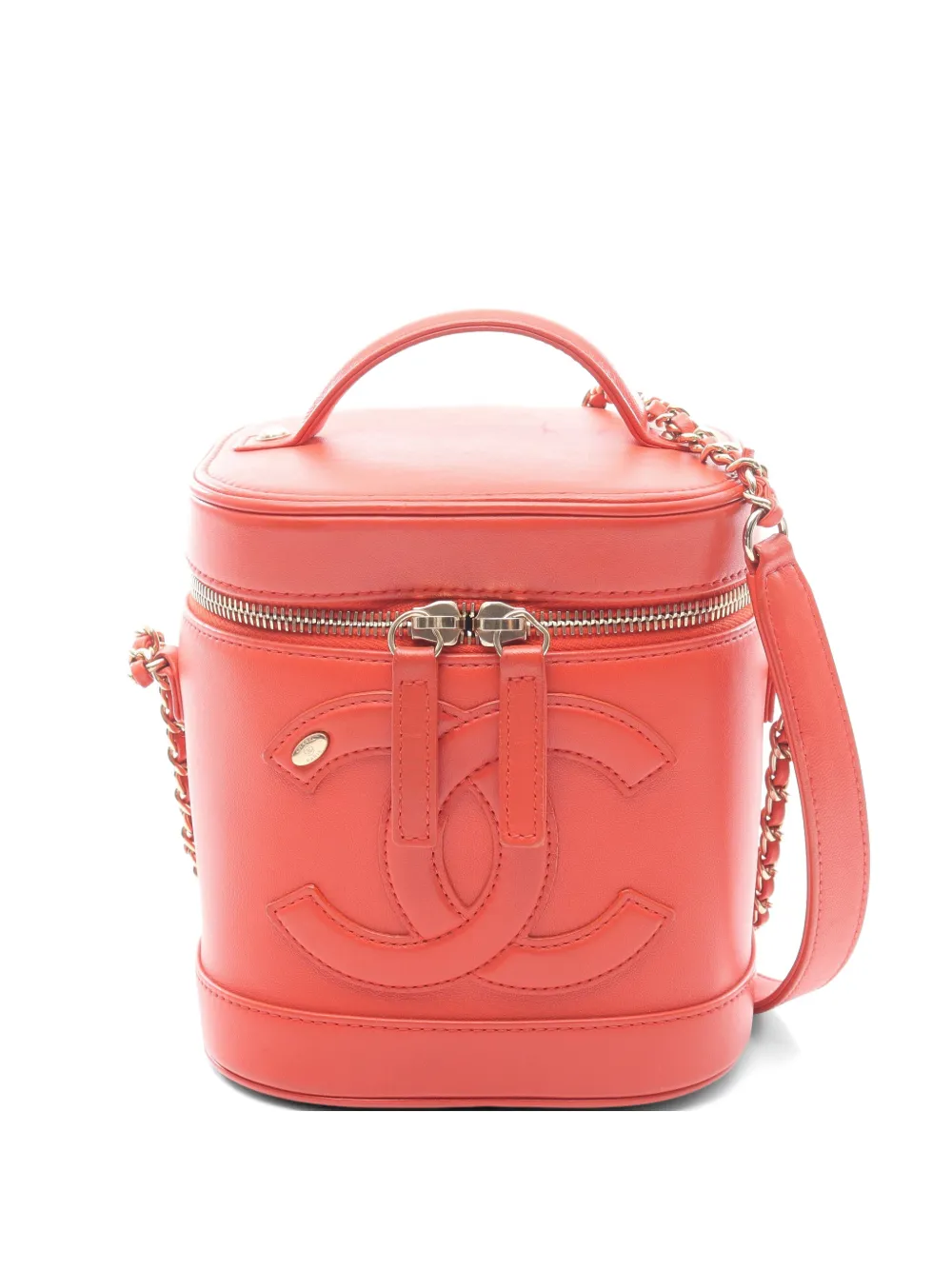 CHANEL Pre-Owned 2019 CC chain vanity bag - Arancione