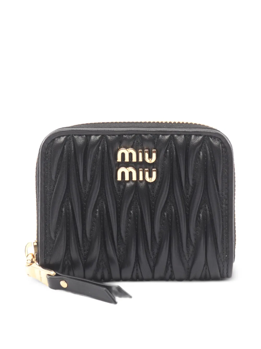 Miu Miu Pre-Owned 2020s Matelassé leather wallet - Nero