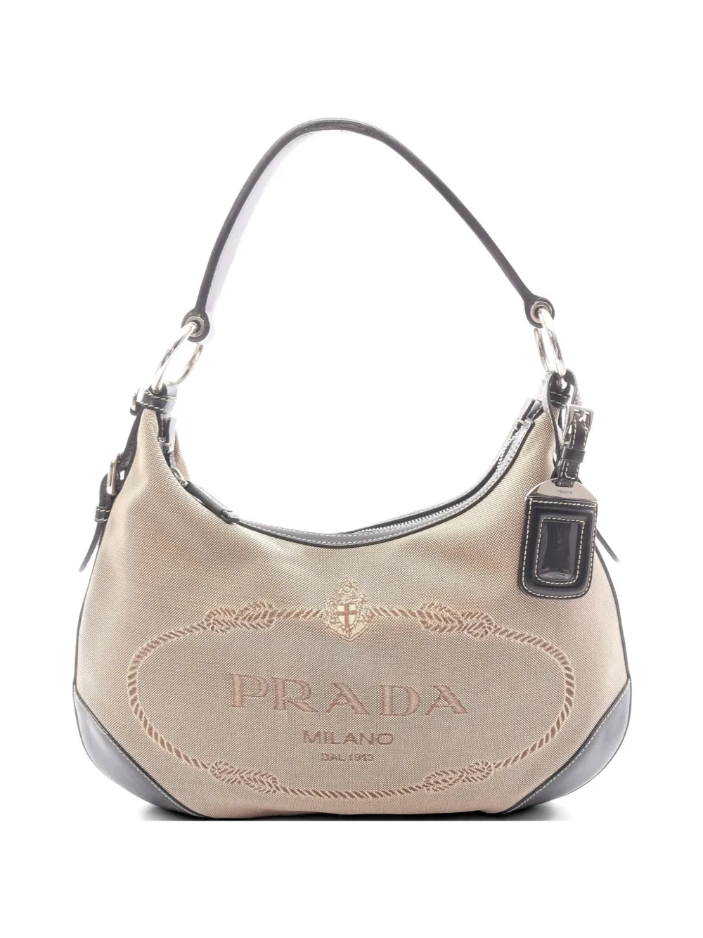 Prada Pre-Owned 2000s Logo Jacquard shoulder bag - Toni neutri