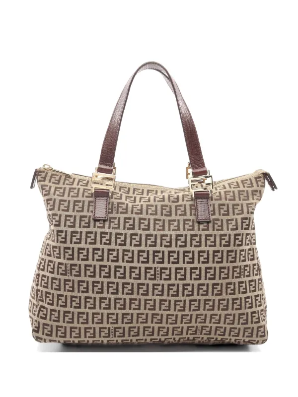 Fendi Pre-owned 2000s Zucchino Tote Bag in Neutrals