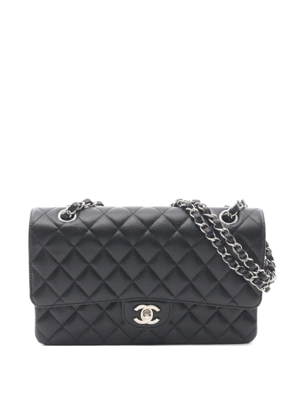 CHANEL Pre-Owned 2018-2019 matelassé double-flap shoulder bag - Black