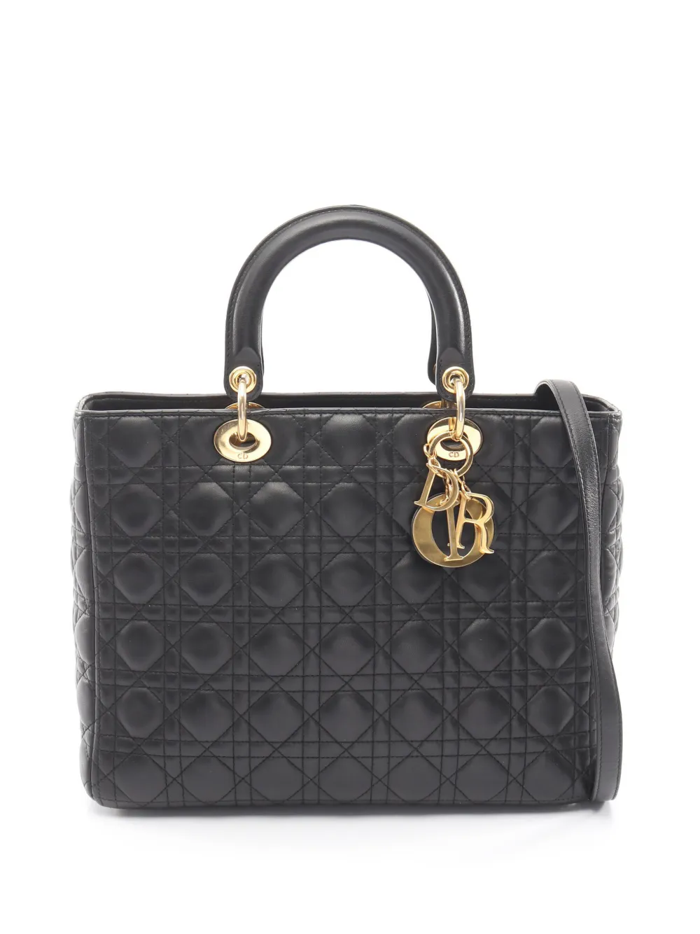 Christian Dior Pre-Owned 2000s Lady Dior Cannage tote bag - Nero