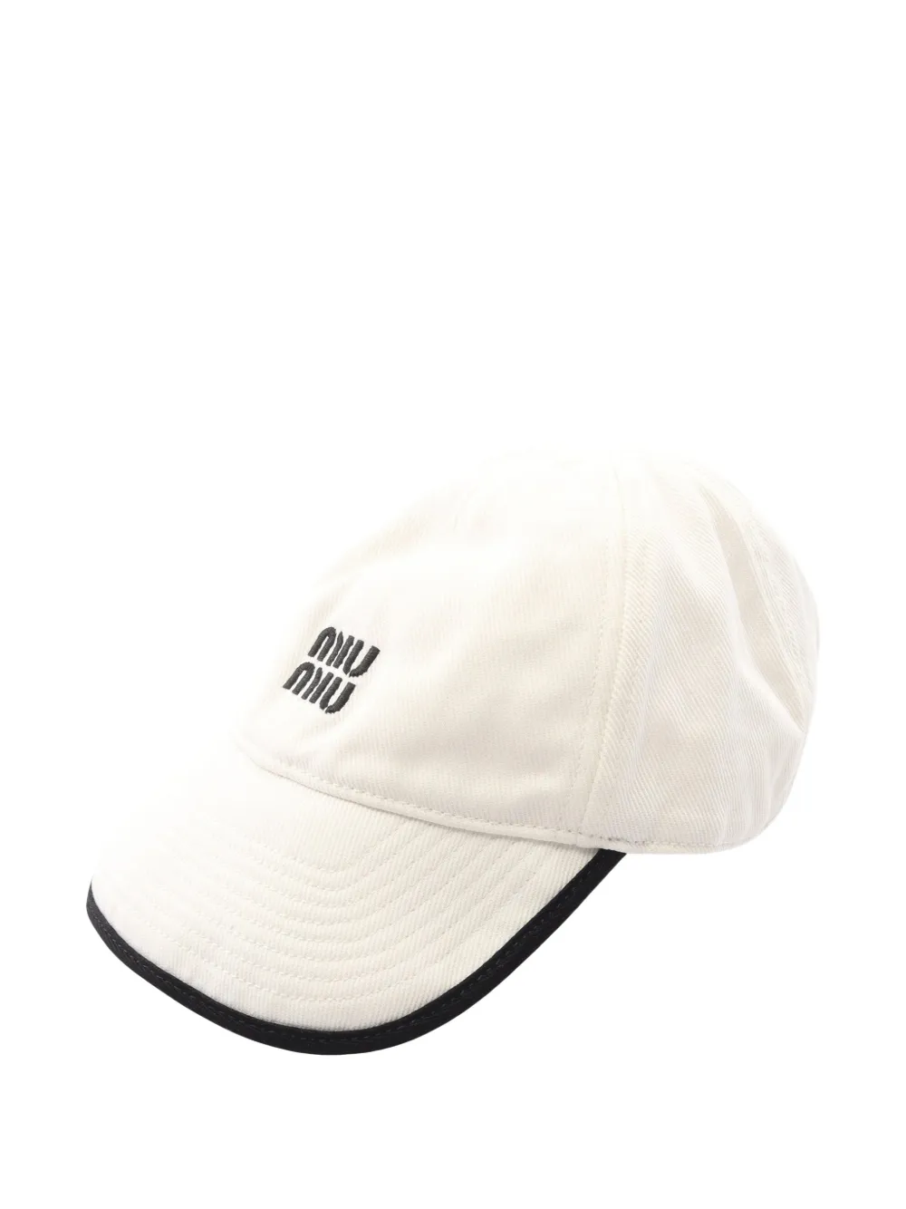 Miu Miu Pre-Owned 2010s logo-embroidered baseball cap - Bianco