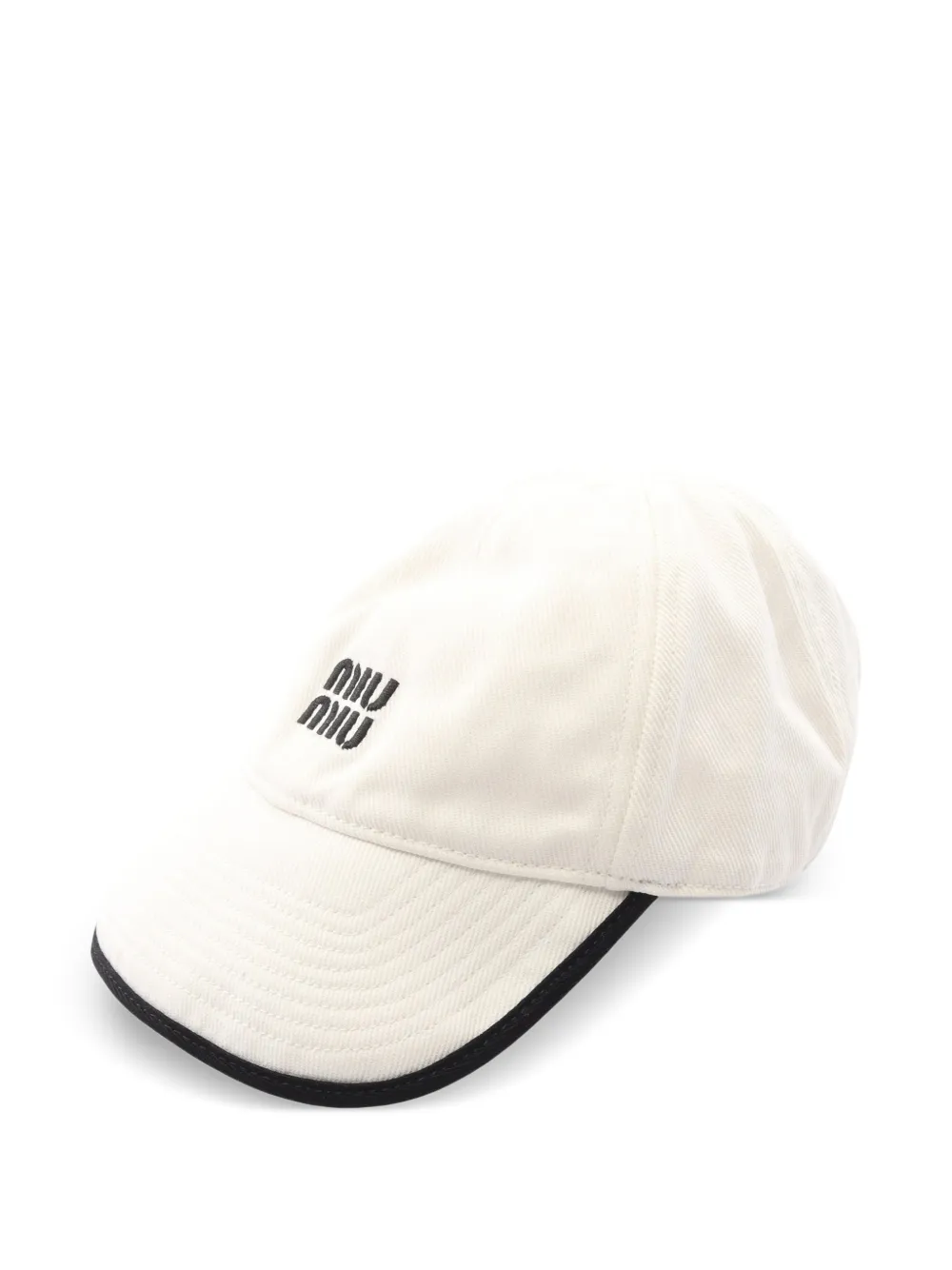 Miu Miu Pre-Owned 2010s logo-embroidered baseball cap - Bianco