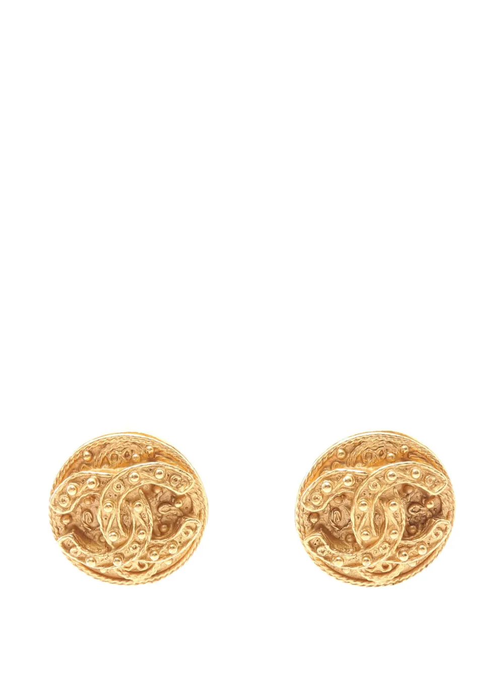 CHANEL Pre-Owned 1986-1988 Coco Mark earrings - Gold