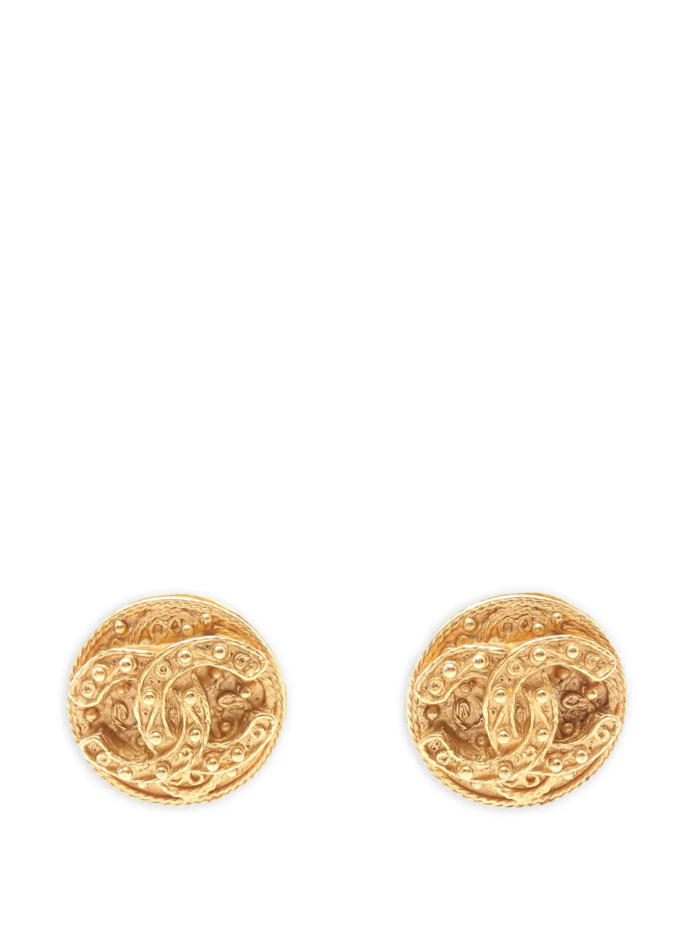 CHANEL Pre-Owned 1986-1988 Coco Mark earrings - Oro