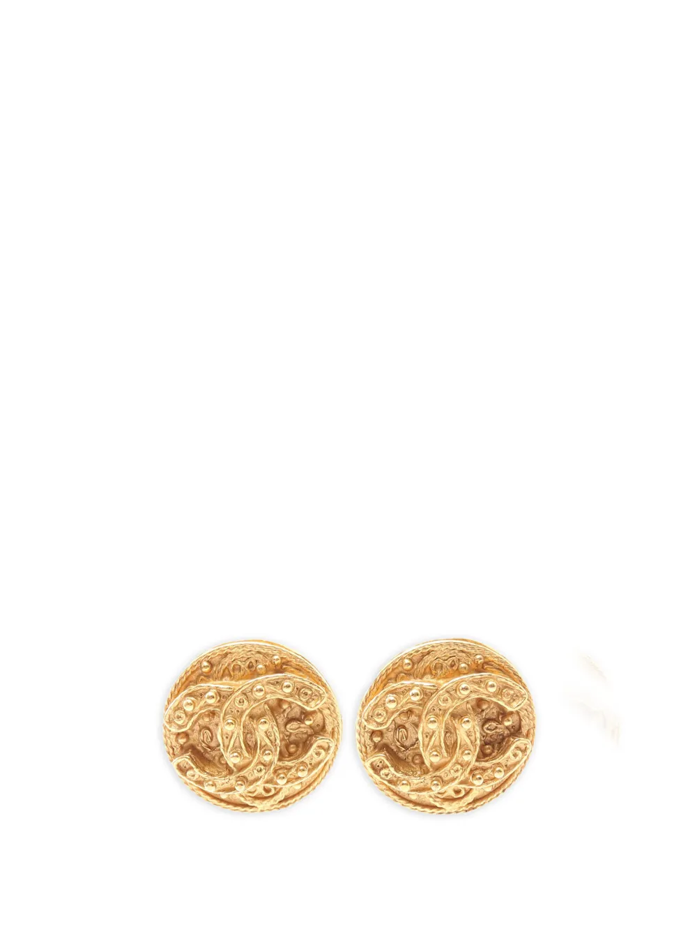 CHANEL Pre-Owned 1986-1988 Coco Mark earrings - Gold