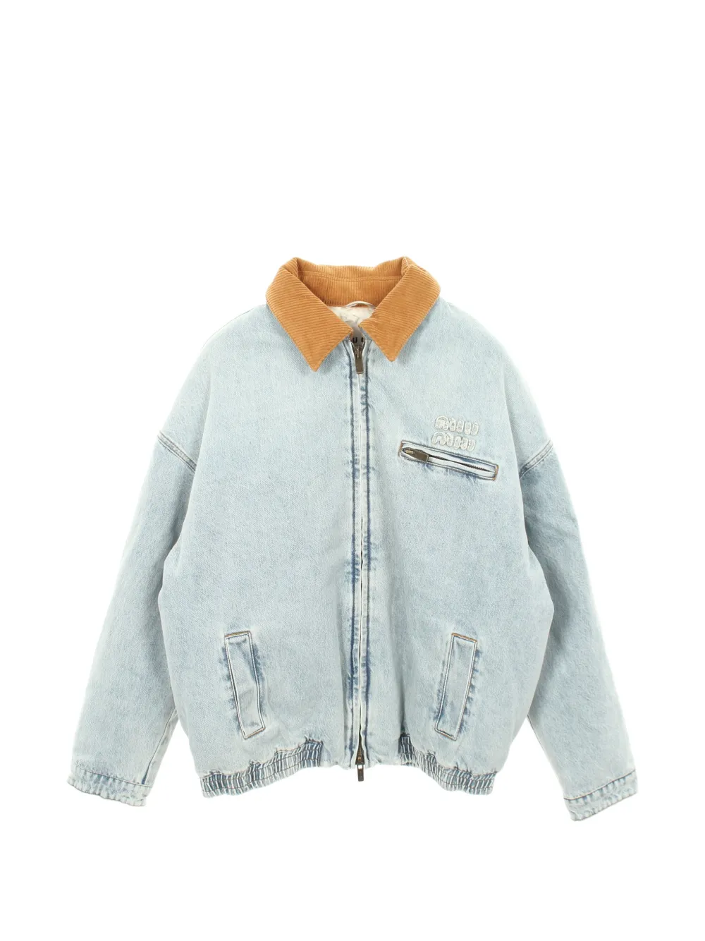 Miu Miu Pre-Owned 2010s padded denim jacket - Blu