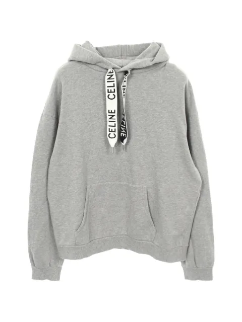 Celine Pre-Owned logo drawstring hoodie