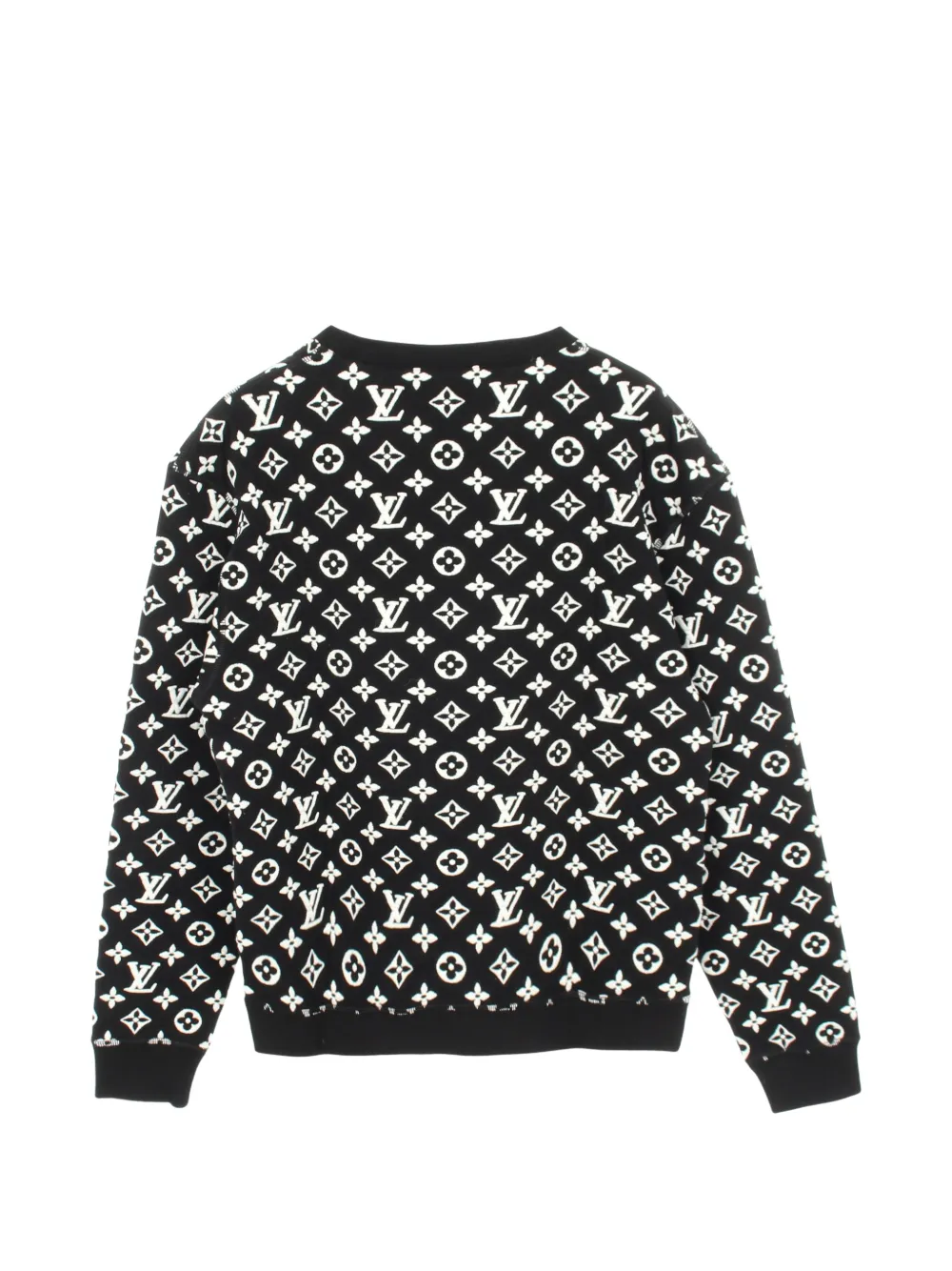 Louis Vuitton Pre-Owned 2010s Monogram Jacquard Sweater | Black