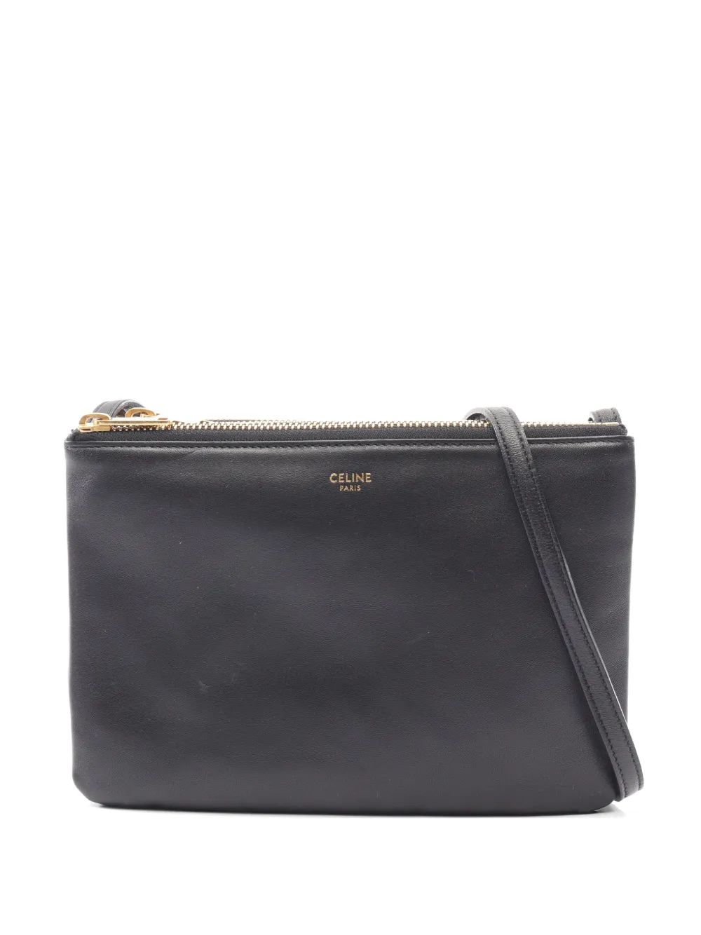 Celine Pre-Owned small Trio leather shoulder bag - Nero