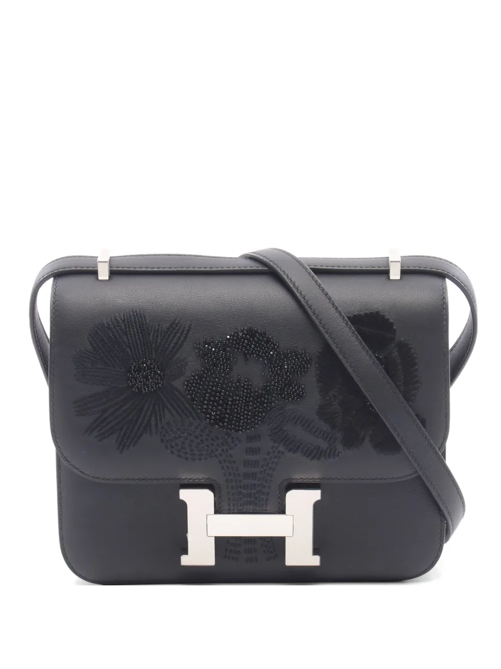Hermès Pre-Owned Constance 3 mini dancing flowers shoulder bag - Nero