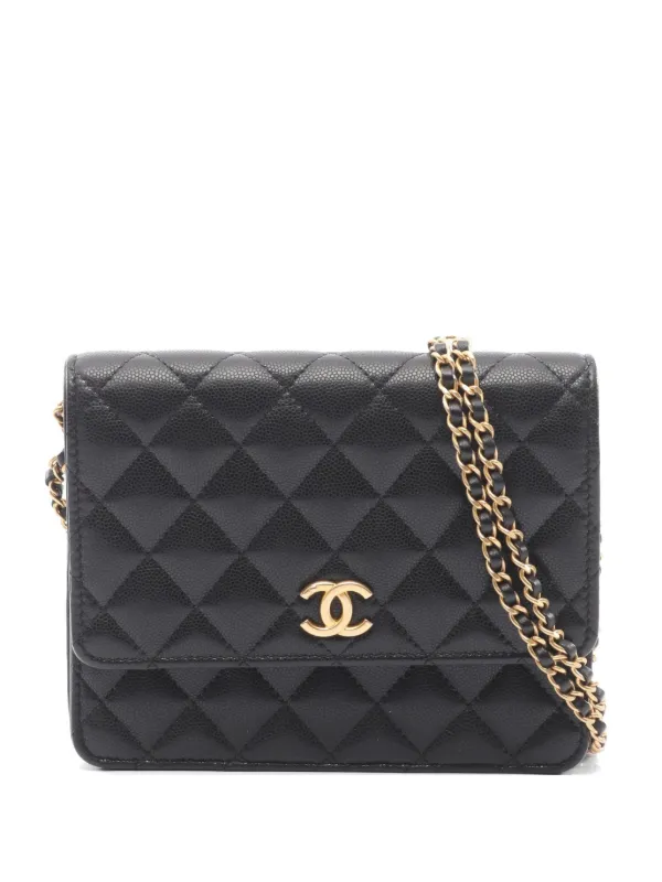 Chanel Pre-owned 2021 Matelassé Shoulder Bag in Black