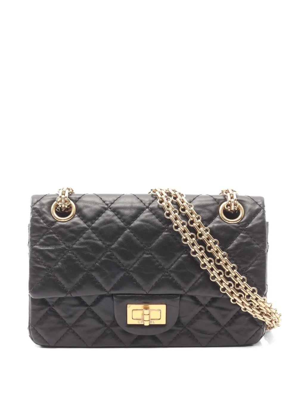 CHANEL Pre-Owned 2019 2.55 Matelassé shoulder bag - Black