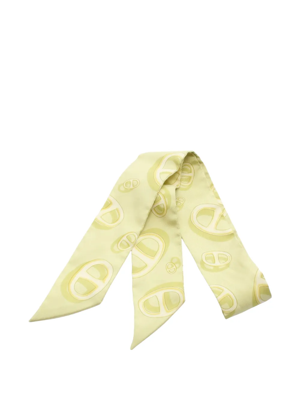Hermès Pre-Owned 2010s Chaîne d'Ancre twilly scarf - Gelb