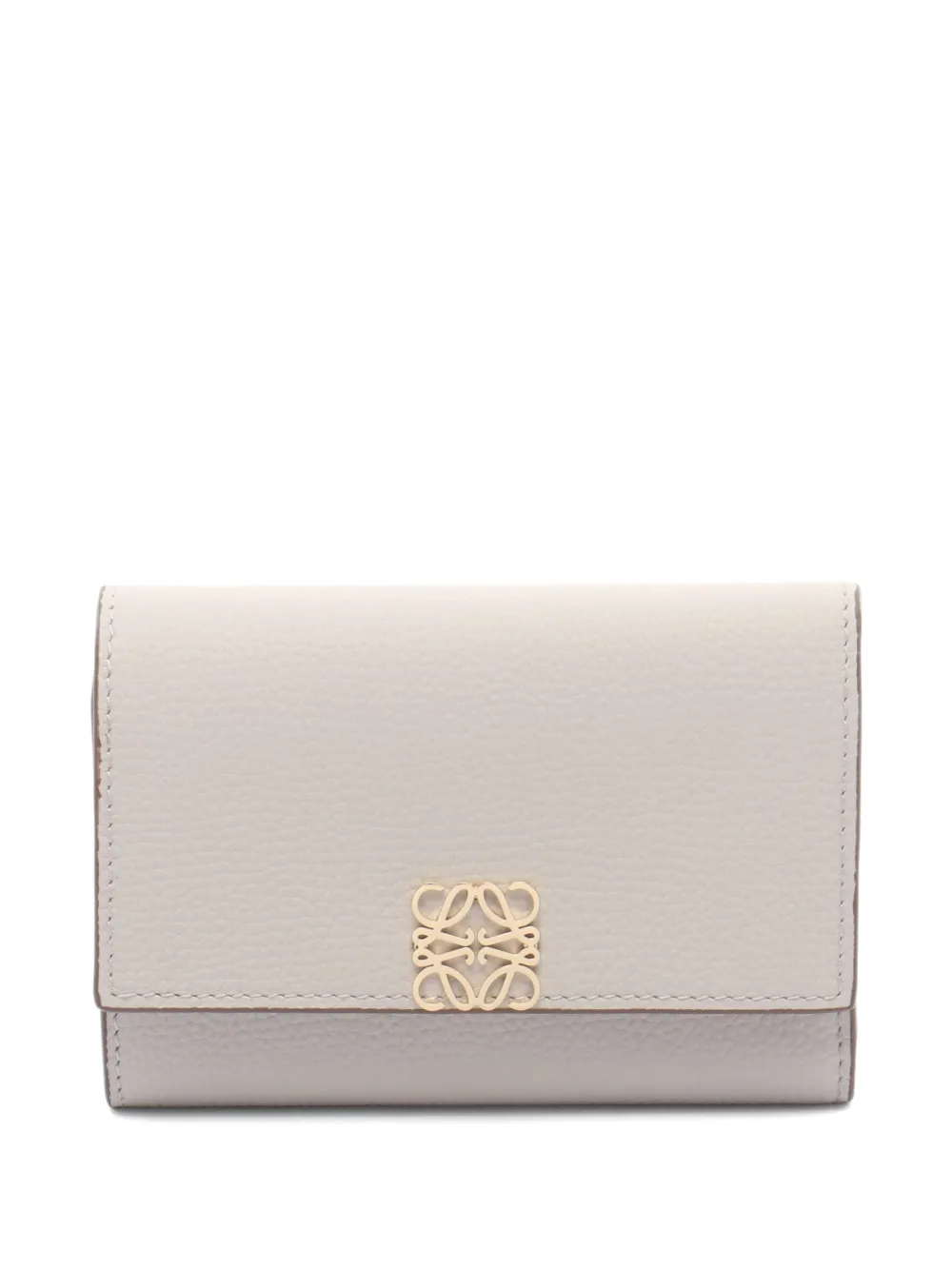 Loewe Pre-Owned 2020s small Anagram vertical trifold wallet - Toni neutri