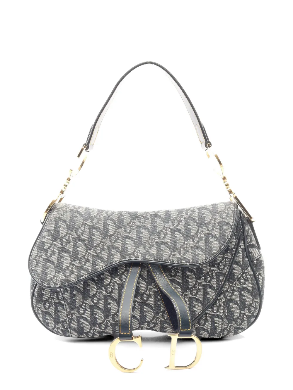Christian Dior Pre-Owned 2010s Double Saddle Trotter handbag - Blu