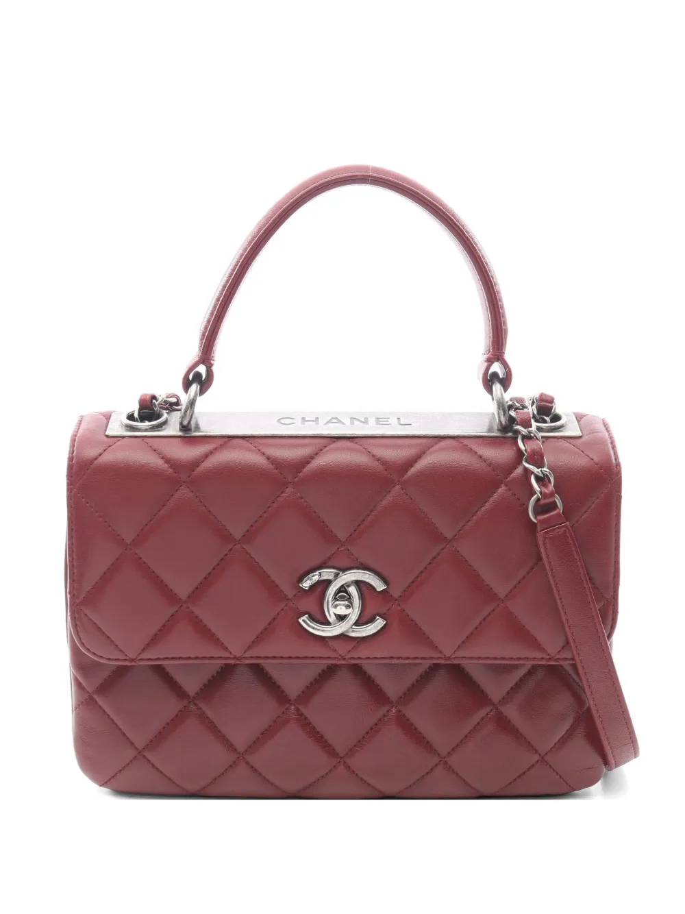 CHANEL Pre-Owned 2015-2016 small Trendy leather shoulder bag - Red
